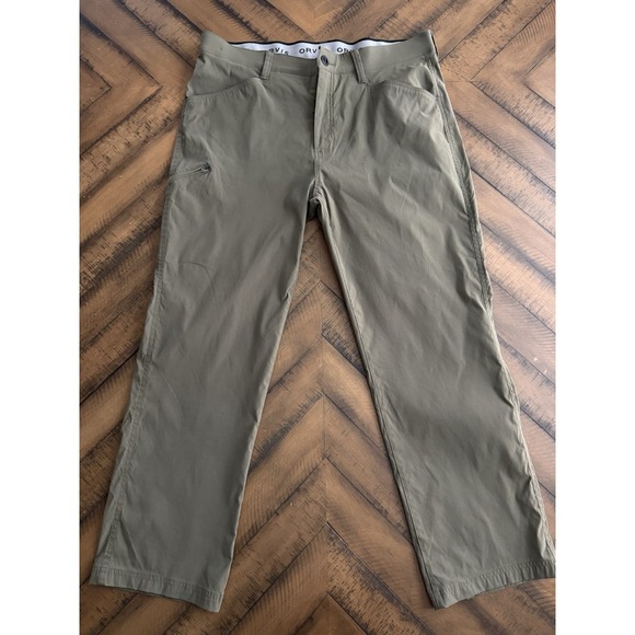 Orvis Trek Mens Pant Water Repellent Comfort Waistband Kalamata 38x29 - Picture 1 of 10
